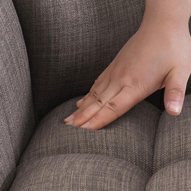 Taburete de bar de tela Damaso E con estructura de 4 patas en color gris