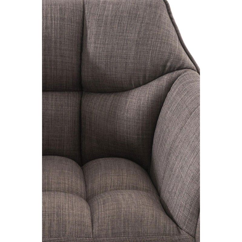 Taburete de bar de tela Damaso B con estructura de 4 patas en color gris