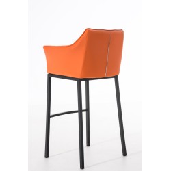 Taburete de bar Damaso B con estructura naranja de 4 patas