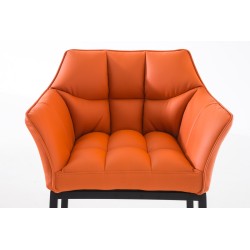 Taburete de bar Damaso B con estructura naranja de 4 patas