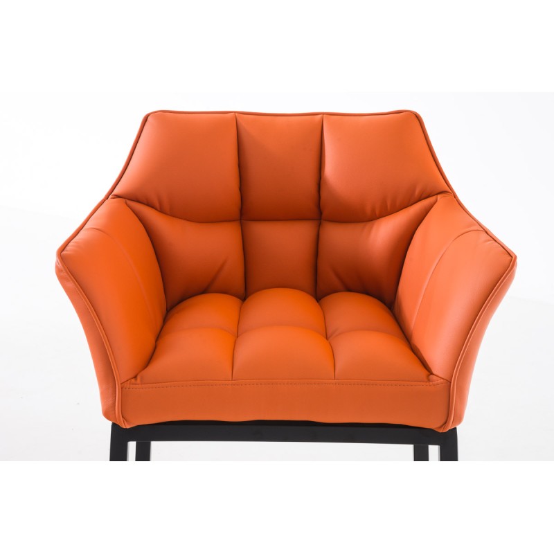 Taburete de bar Damaso B con estructura naranja de 4 patas