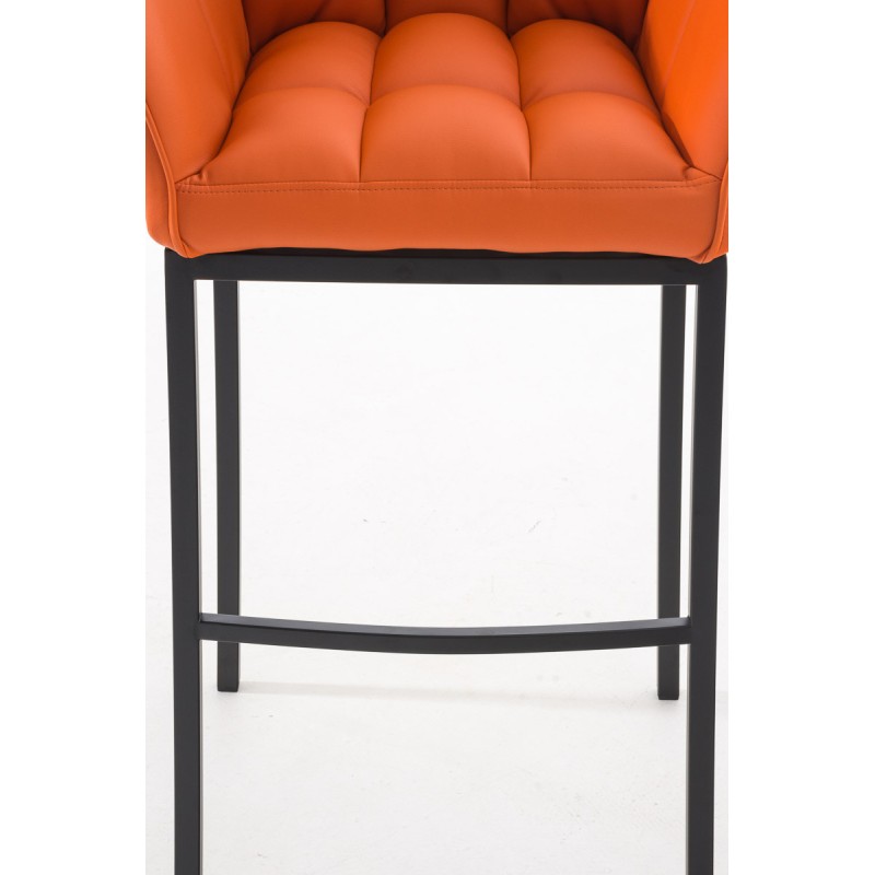 Taburete de bar Damaso B con estructura naranja de 4 patas