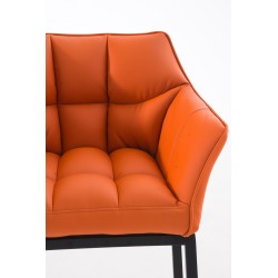Taburete de bar Damaso B con estructura naranja de 4 patas
