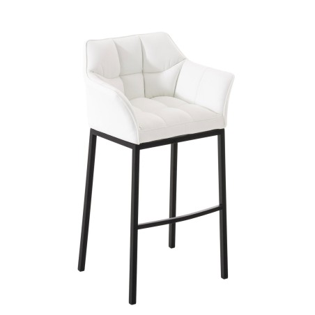 Taburete de bar Damaso B con estructura de 4 patas en color blanco