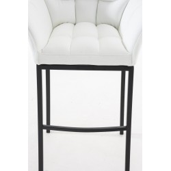 Taburete de bar Damaso B con estructura de 4 patas en color blanco