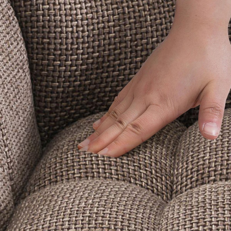 Taburete de bar Damaso W en tejido marrón tierra