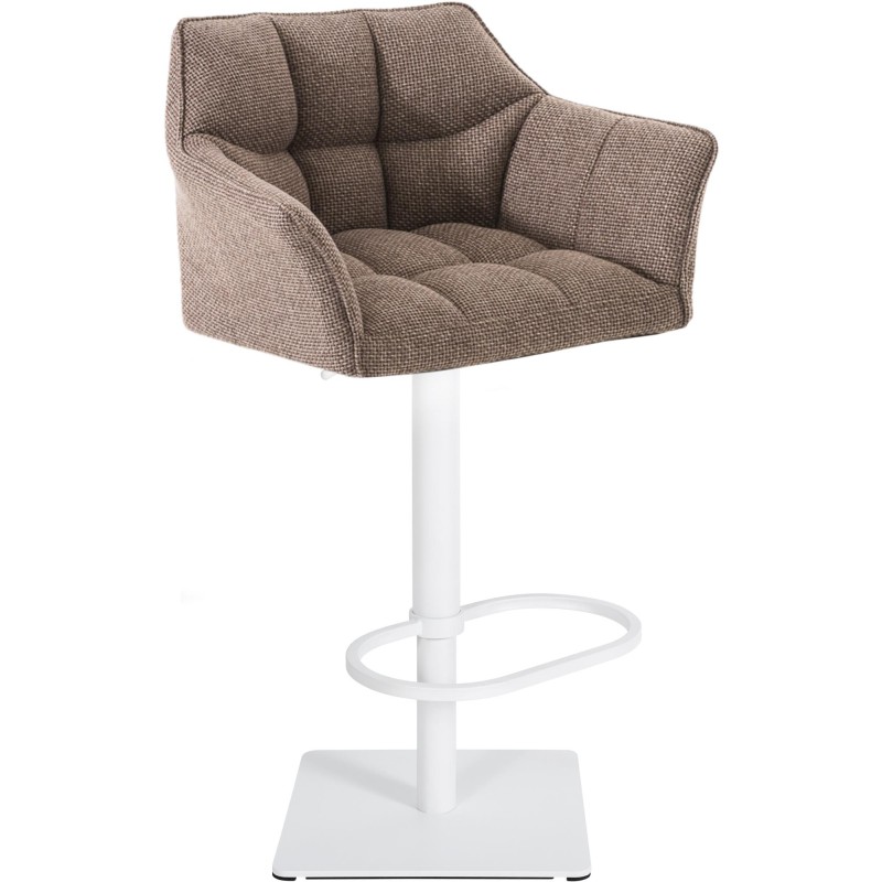 Taburete de bar Damaso W en tejido marrón tierra