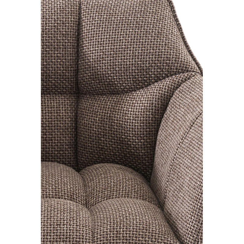 Taburete de bar Damaso W en tejido marrón tierra