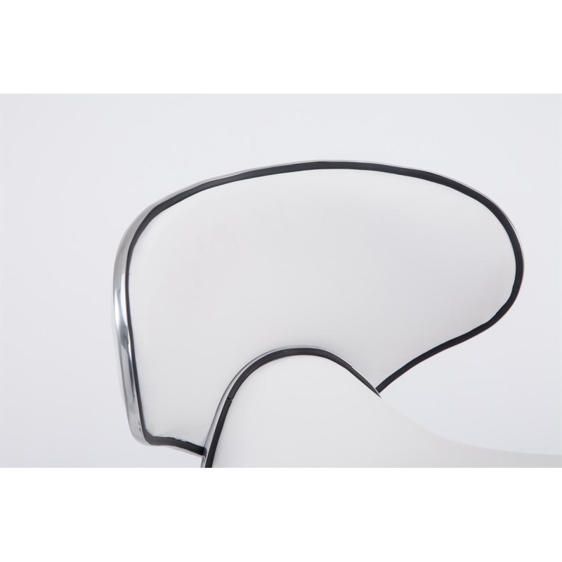 Taburete de bar Las Vegas V2 cromado blanco