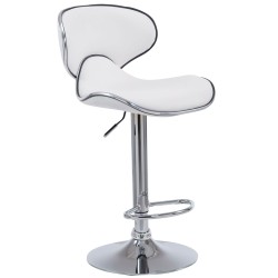 Taburete de bar Las Vegas V2 cromado blanco