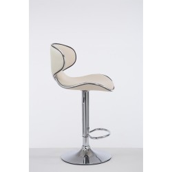 Taburete de bar Las Vegas V2 cromado color crema