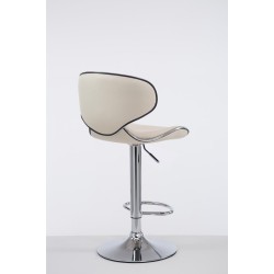 Taburete de bar Las Vegas V2 cromado color crema