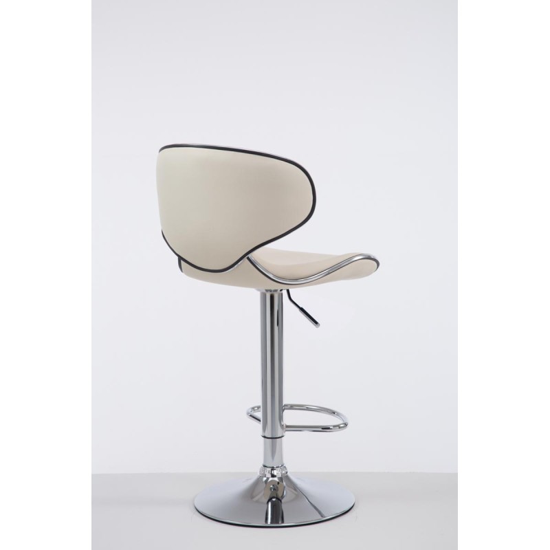 Taburete de bar Las Vegas V2 cromado color crema