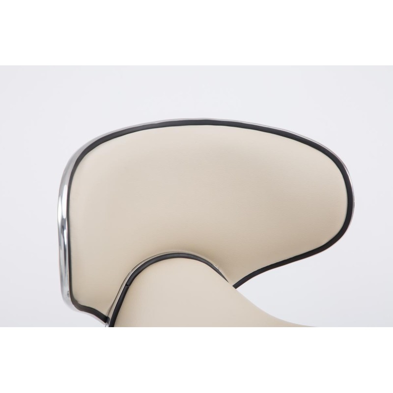 Taburete de bar Las Vegas V2 cromado color crema