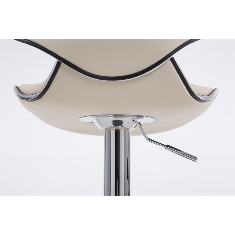 Taburete de bar Las Vegas V2 cromado color crema