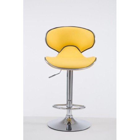 Taburete de bar Las Vegas V2 cromado amarillo