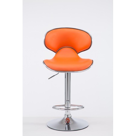 Taburete de bar Las Vegas V2 cromado naranja