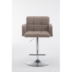 Taburete de bar de tela Los Ángeles C color topo