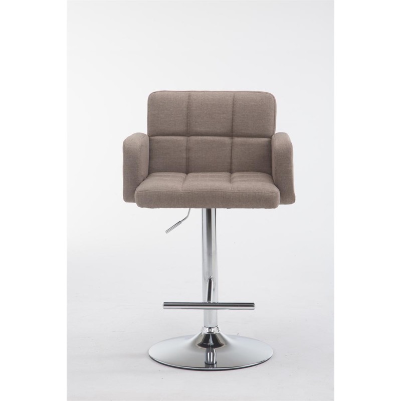 Taburete de bar de tela Los Ángeles C color topo