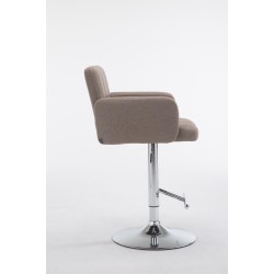 Taburete de bar de tela Los Ángeles C color topo