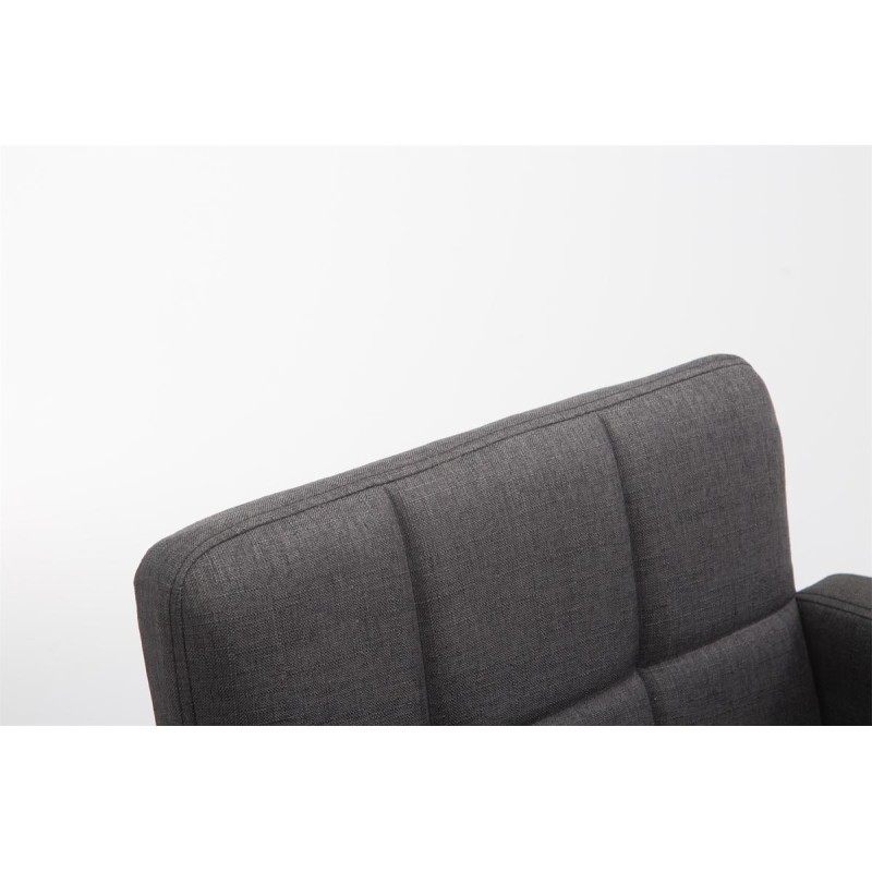 Taburete de bar Los Ángeles tela C gris oscuro