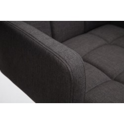 Taburete de bar Los Ángeles tela C gris oscuro