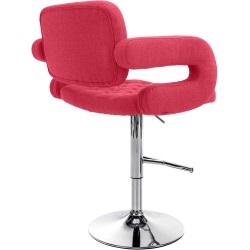 Taburete de bar rojo Dublin FABRIC C