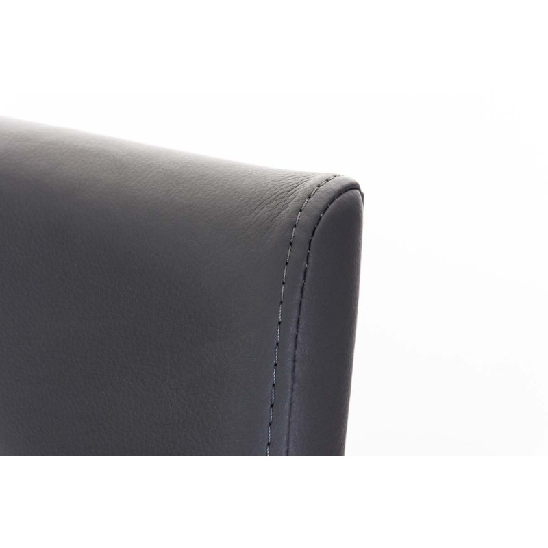 Taburete de bar Panama B en polipiel gris