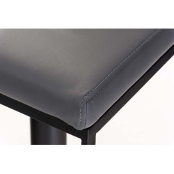 Taburete de bar Panama B en polipiel gris