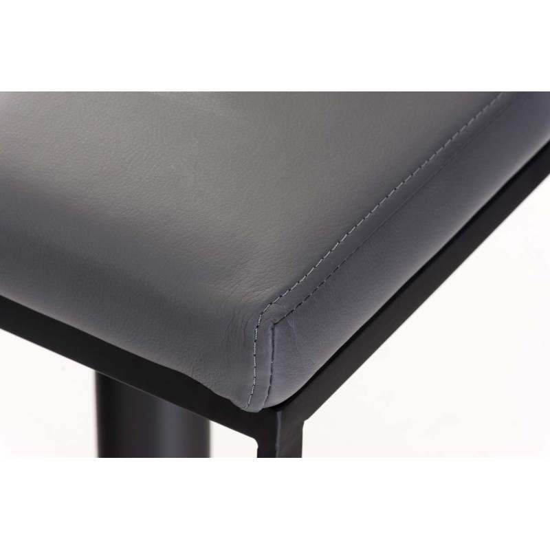 Taburete de bar Panama B en polipiel gris