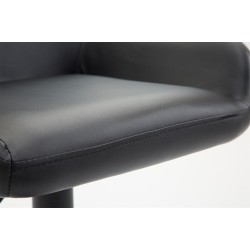 Taburete de bar Braga en piel sintética negra B