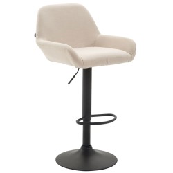 Taburete de bar Braga tela B crema