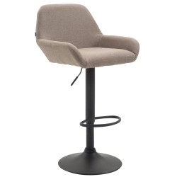 Taburete de bar de tela Braga B taupe