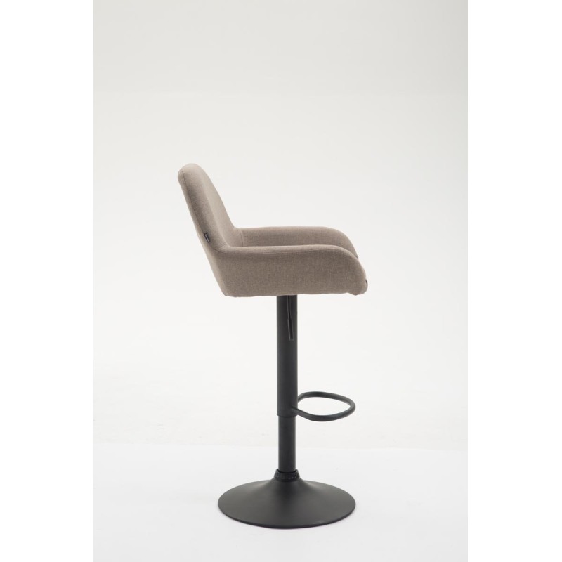 Taburete de bar de tela Braga B taupe