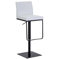 Taburete de bar Panamá B en piel sintética blanca