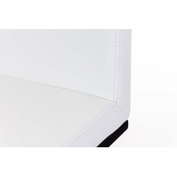 Taburete de bar Panamá B en piel sintética blanca