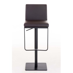 Taburete de bar Panama B en piel sintética marrón