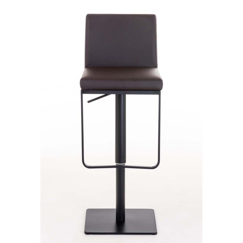 Taburete de bar Panama B en piel sintética marrón