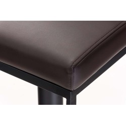 Taburete de bar Panama B en piel sintética marrón