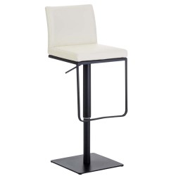 Taburete de bar Panama B en polipiel color crema