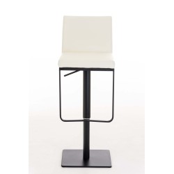 Taburete de bar Panama B en polipiel color crema