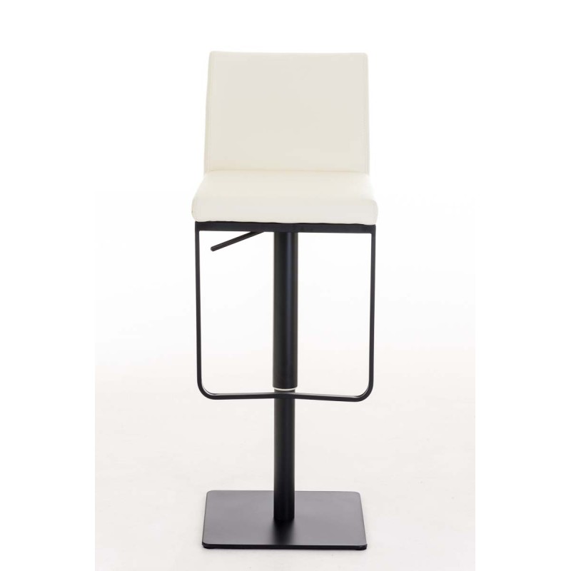 Taburete de bar Panama B en polipiel color crema