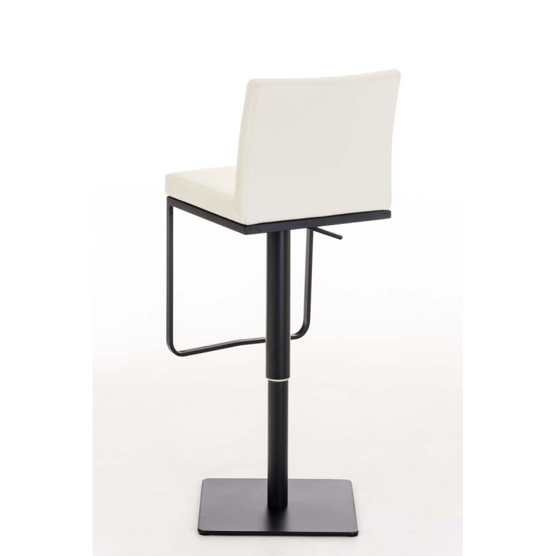 Taburete de bar Panama B en polipiel color crema