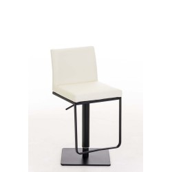 Taburete de bar Panama B en polipiel color crema