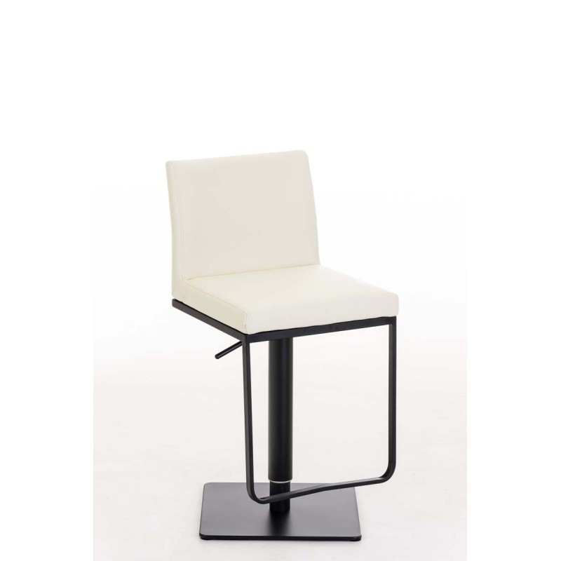 Taburete de bar Panama B en polipiel color crema