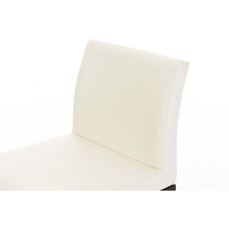 Taburete de bar Panama B en polipiel color crema