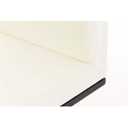 Taburete de bar Panama B en polipiel color crema