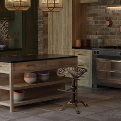 Taburete de bar de bronce Butch