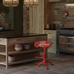 Taburete de bar rojo Butch