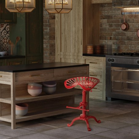 Taburete de bar rojo Butch